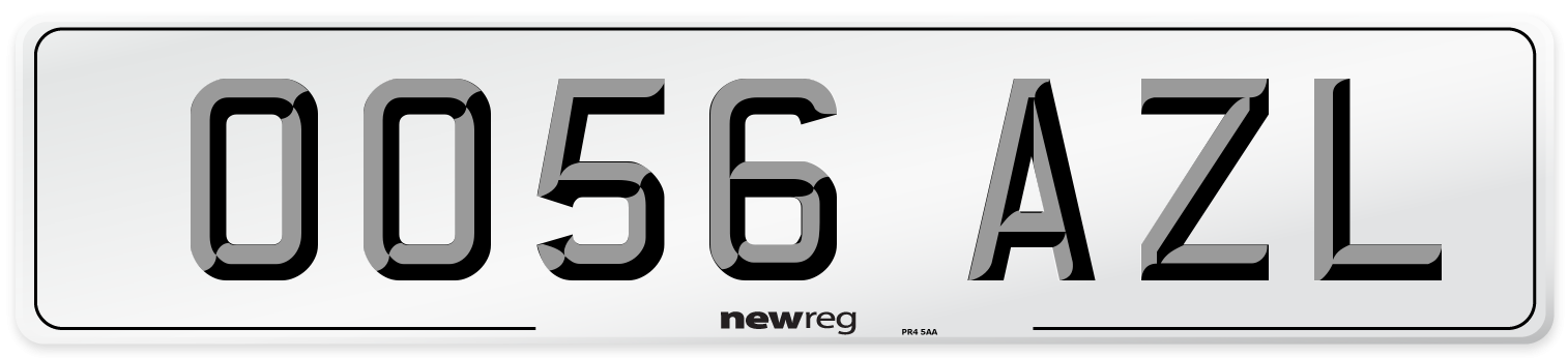 OO56 AZL Number Plate from New Reg